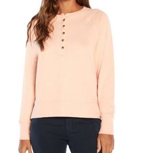 GAP ladies Henley sweatshirt button up pull over NEW